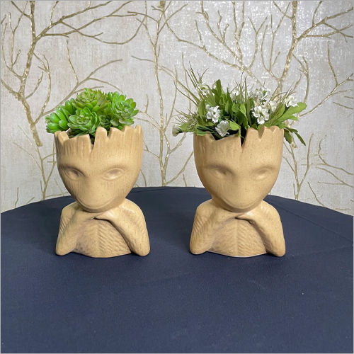 Cream Decorative Ceramic Groot Planter