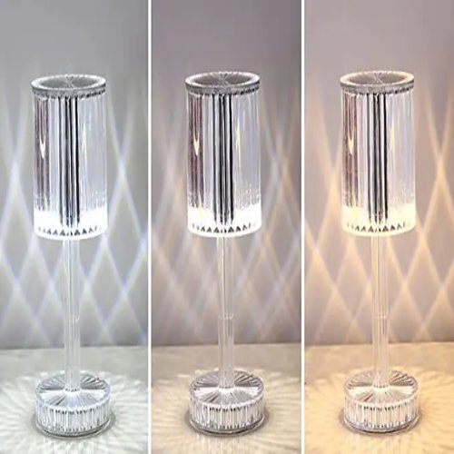 Crystal Lamp USB Port Charging Bedside Table Lamp