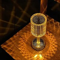 Crystal Lamp USB Port Charging Bedside Table Lamp