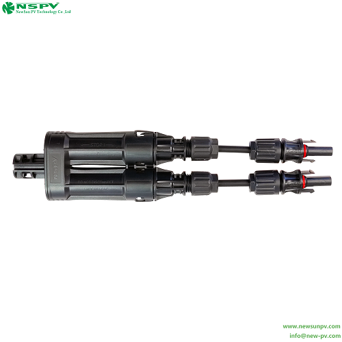 TUV Certified NSPV 4FBCM01-15 1500VDC Solar Branch Connector With Inline Fuse Solar Fuse Branch Connector