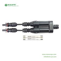 TUV Certified NSPV 4FBCM01-15 1500VDC Solar Branch Connector With Inline Fuse Solar Fuse Branch Connector