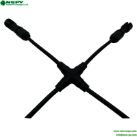Cross Type Solar Branch Cable Harness With PV Connectors Solar Wiring Harness