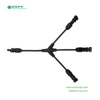 Photovoltaic Wiring Solar Panel Parallel Y Type Branch Connectors 3 In 1 Type Solar Wiring Harness
