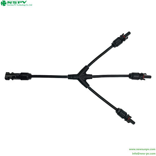 Photovoltaic Wiring Solar Panel Parallel Y Type Branch Connectors 3 In 1 Type Solar Wiring Harness