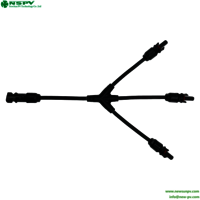 Photovoltaic Wiring Solar Panel Parallel Y Type Branch Connectors 3 In 1 Type Solar Wiring Harness