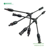 Photovoltaic Wiring Solar Panel Parallel Y Type Branch Connectors 3 In 1 Type Solar Wiring Harness