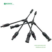 Photovoltaic Wiring Solar Panel Parallel Y Type Branch Connectors 3 In 1 Type Solar Wiring Harness