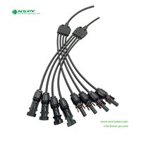 NSPV 4 To 1 Solar Cable Harness Solar Y Connectors Solar Panel Parallel Connectors Solar Wiring Harness