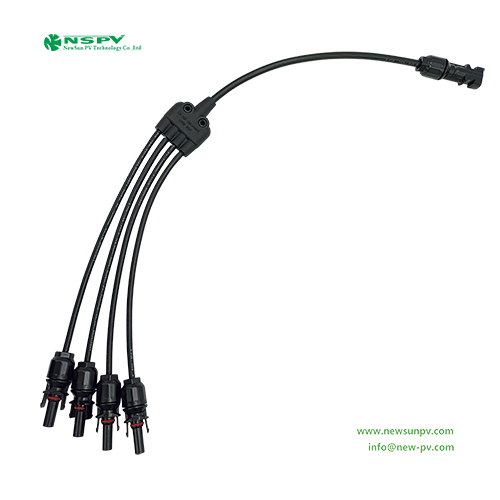 NSPV 4 To 1 Solar Cable Harness Solar Y Connectors Solar Panel Parallel Connectors Solar Wiring Harness