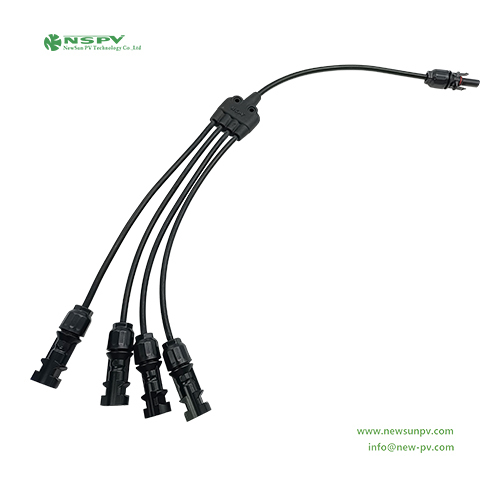 NSPV 4 To 1 Solar Cable Harness Solar Y Connectors Solar Panel Parallel Connectors Solar Wiring Harness