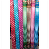 Printed Plastic Table Cover - Pvc Material, 25 Meters Roll | Waterproof, Multicolor Polka Dots And Checks Design, Ideal For Parties And Events