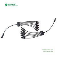 NSPV Solar Panel Parallel Connectors 6 To 1 Type Y Connector Solar Wiring Harness PV Cable Harness