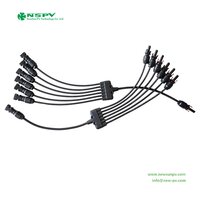 NSPV Solar Panel Parallel Connectors 6 To 1 Type Y Connector Solar Wiring Harness PV Cable Harness
