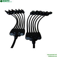 NSPV Solar Panel Parallel Connectors 6 To 1 Type Y Connector Solar Wiring Harness PV Cable Harness