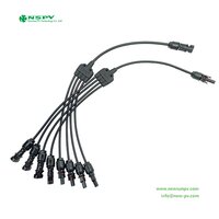 NSPV PV Cable assembly 4 In 1 Solar Panel Y Type Branch Connectors Solar Wiring Harness
