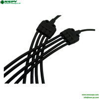 NSPV PV Cable assembly 4 In 1 Solar Panel Y Type Branch Connectors Solar Wiring Harness