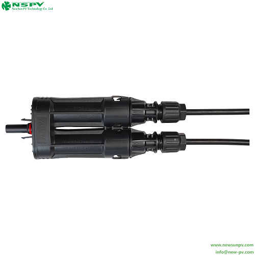 NSPV Solar Fuse Connector PV 2 to 1 Branch Connectors 1500VDC Solar Fusible Link For Solar System Protection
