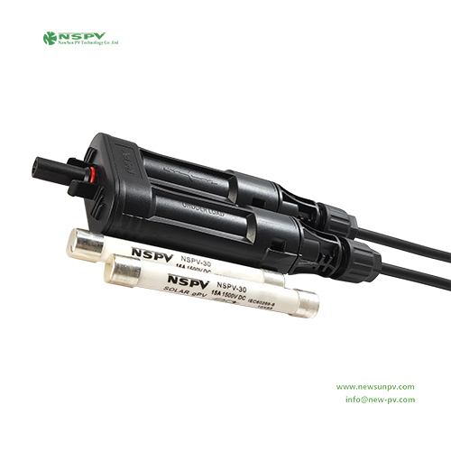 NSPV Solar Fuse Connector PV 2 to 1 Branch Connectors 1500VDC Solar Fusible Link For Solar System Protection