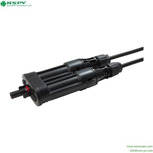 NSPV Solar Fuse Connector PV 2 to 1 Branch Connectors 1500VDC Solar Fusible Link For Solar System Protection