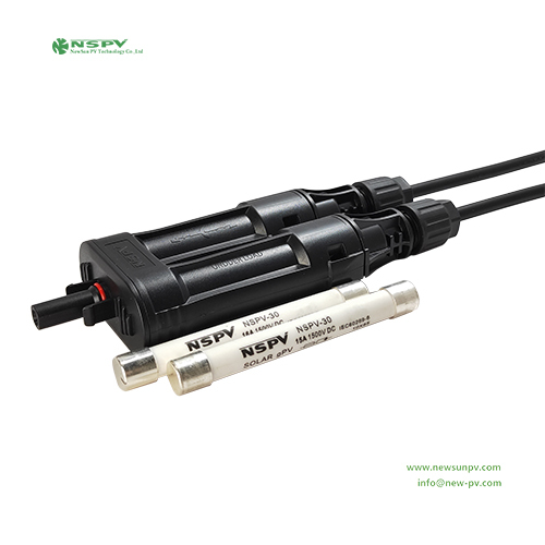 NSPV Solar Fuse Connector PV 2 to 1 Branch Connectors 1500VDC Solar Fusible Link For Solar System Protection