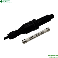 Photovoltaic Solar Panel Inline Fuse Connectors Cable End With TUV Certificate For Solar System Protection