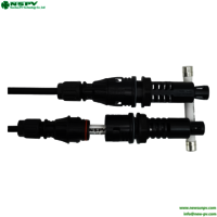 Photovoltaic Solar Panel Inline Fuse Connectors Cable End With TUV Certificate For Solar System Protection