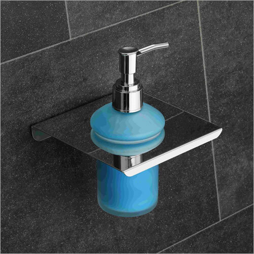 Bathroom Hand Wash Dispenser - Stainless Steel, 10 Inch, Glossy Finish | Wall Mount Bracket, Locking Cover, Easy Assembly