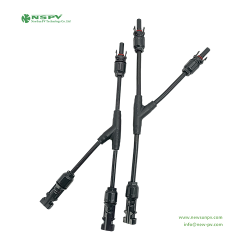 2 In 1 Solar Y Type Connector Solar Cable Harness Solar Y Branch Solacr Cables And Connectors