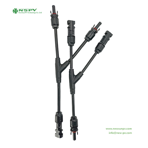 2 In 1 Solar Y Type Connector Solar Cable Harness Solar Y Branch Solacr Cables And Connectors