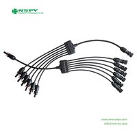 6 To 1 PV Solar Cable Harness Y Branch Connectors Solar Panel Parallel Connectors