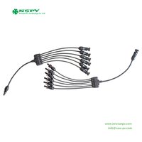 6 To 1 PV Solar Cable Harness Y Branch Connectors Solar Panel Parallel Connectors