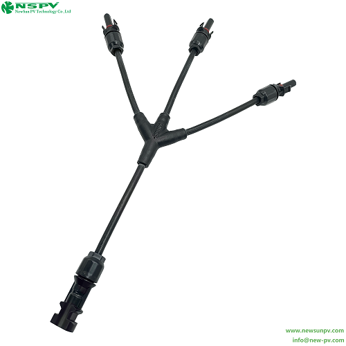 NSPV 3 In 1 Solar Cable Harness PV Cable Assembly With Solar Panel Parallel Connectors Solar Wiring Harness