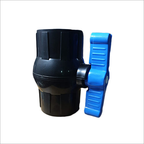 Solid Ball Short Handle Valve - Plastic, 4 Inch Size, Black and Blue Color | Ideal for Home, Office, and Industrial Liquid Control