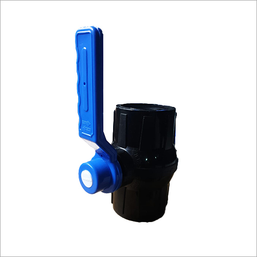 Solid Ball Long Handle Valve - Plastic, 3 Inch Size | Black and Blue Color, Manual Control and External Actuator Compatibility