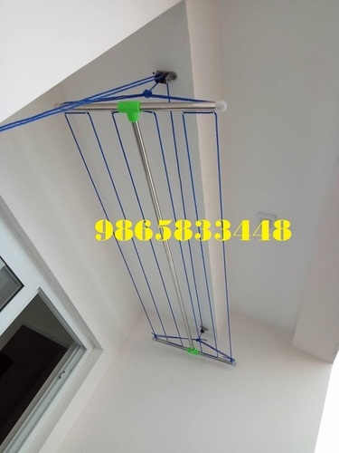 Roof cloth drying hangers at Tirupur.