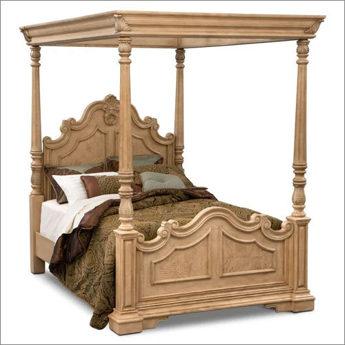 Luxury Wood Canopy Bed