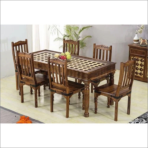 6 Seater Square Dinning Table Set