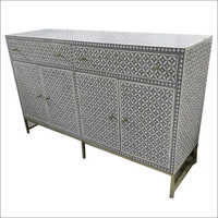 Bone Inlay Bedside Table Home Furniture