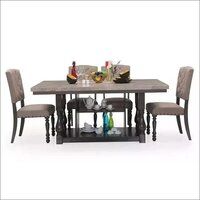 6 Seater Marble Dining Table Set