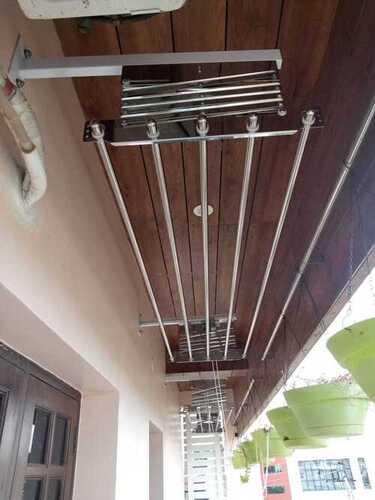 Laundry cloth drying hanger at Tirupur.