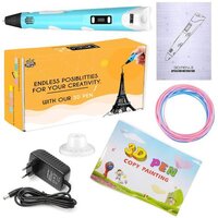 3d Printing Pen With Lcd Screen For Doodle Model Making - Color: Blue And Pink