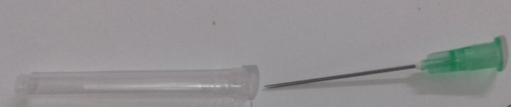 Single use needle 21G-24G