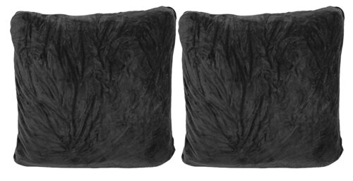 House of Quirk Thickened Cushion Cover(Cover Only No Insert)(16.5x16.5 inch/ 42x42cm) BLACK