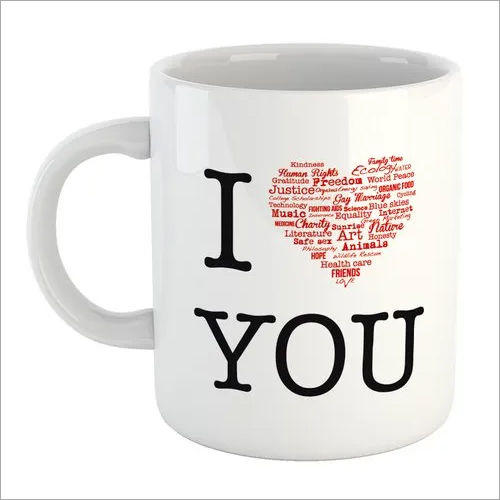 White Photo Logo Printing Lover Love Coffee Mugs