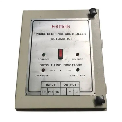 Phase Sequence Controller Cover Material: Mild Steel