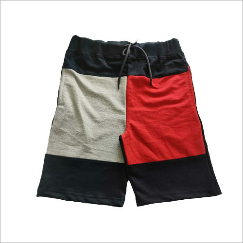 Multicolor Mens Cotton Shorts Charcoal Melange