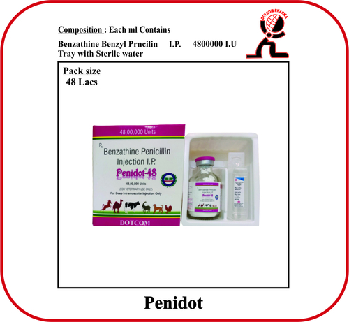 Benzathine Benzyl Penicillin 4800000 I.U Brand- PENIDOT