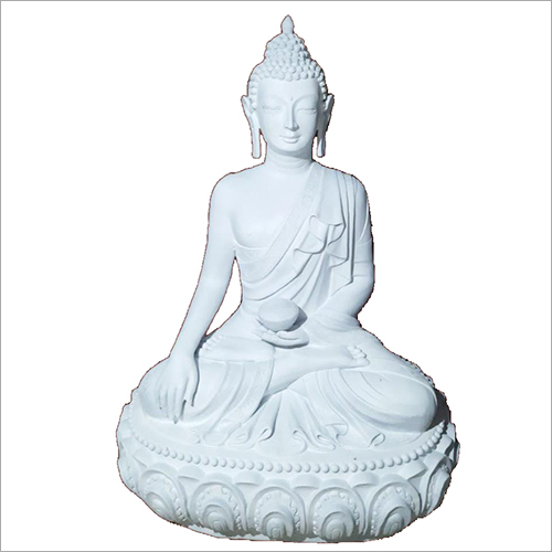 Buddha White Fiber Statue