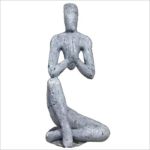 Man With Folded Hands Fiber Statue