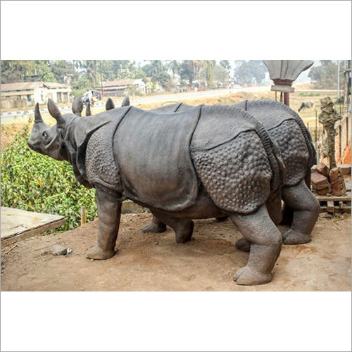 Rhino Fiber Statue